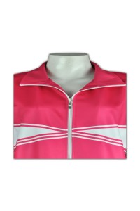 Customized pink cheerleading uniforms Personally designed zipper windbreaker jacket Cheerleading uniforms Group cheerleading uniforms Cheerleading uniform center CH213 detail view-2